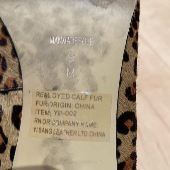 VAN ELI Real fur LEOPARD PRINT PUMPS! size 9 - Picture 9 of 9